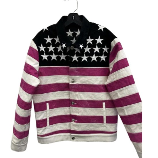 American Flag Lil Uzi Vert Pink Jacket