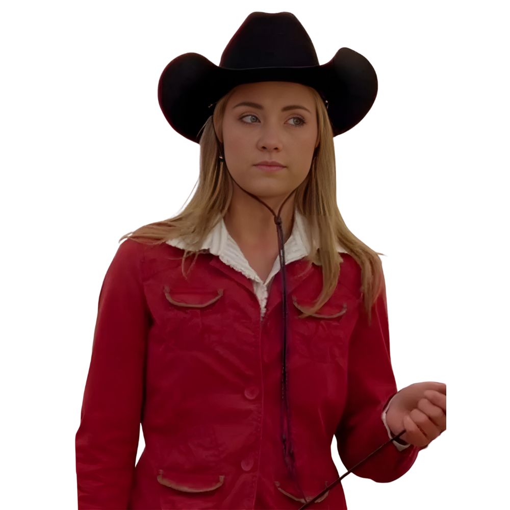 Heartland Amber Marshall Red Jacket | Amy Fleming Cotton Jacket