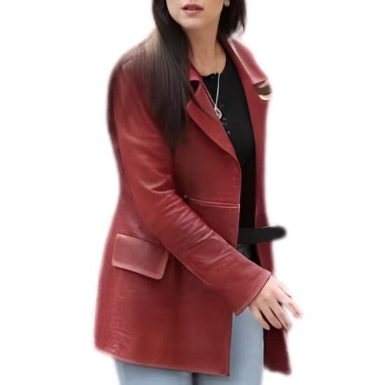 Madame Web Dakota Johnson (Cassandra Webb) Maroon Leather Coat