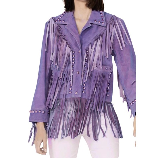 Donna Farizan The Today Show Purple Fringe Jacket