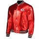 Kansas City Chiefs Red Metallic Leather Jacket