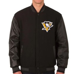 Pittsburgh Penguins Black Varsity Jacket Pittsburgh Penguins Black Varsity Jacket