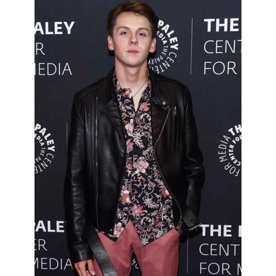 Cobra Kai Jacob Bertrand (Eli Moskowitz) Black Leather Jacket