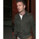 David Beckham Green Suede Leather Jacket