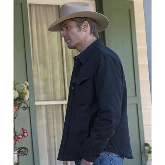 Justified Raylan Givens (Timothy Olyphant) Black Cotton Jacket