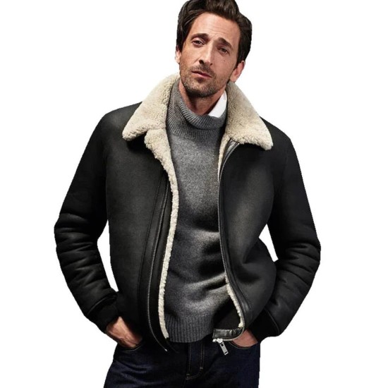 Adrien Brody Leather Shearling Jacket