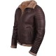 Men's RAF Aviator B3 Fur Shearling Brown Leather Jacket