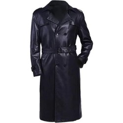 Men's Lambskin Leather Trench Coat Men's Lambskin Leather Trench Coat
