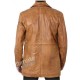 Men's Brown Leather Car Coat