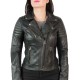 Women's Asymmetric Biker Leather Jacket