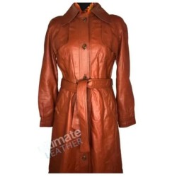 women's brown long leather coat women's brown long leather coat