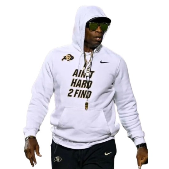 Deion Sanders I Ain’t Hard 2 Find White Hoodie