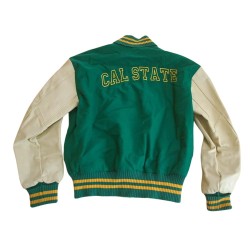 Men's Vintage 1984 Cal State Poly Green Varsity Letterman Jacket Men's Vintage 1984 Cal State Poly Green Varsity Letterman Jacket