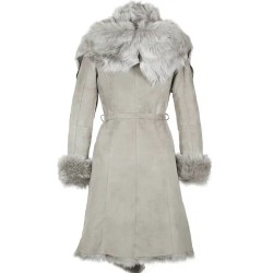 Women's Toscana Grey Shearling Coat 