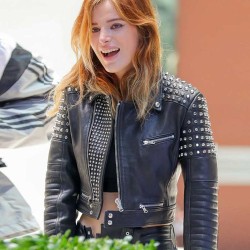 Bella Thorne Black Studded Jacket Bella Thorne Black Studded Jacket