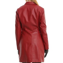 Buffy Summers The Vampire Sarah Michelle Gellar Leather Red Coat