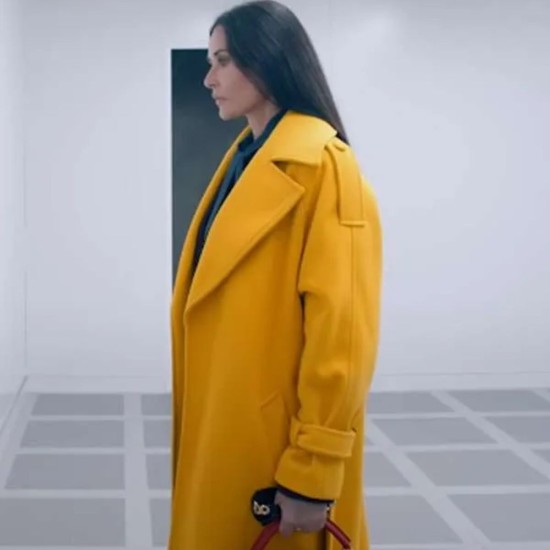 The Substance Demi Moore (Elisabeth Sparkle) Yellow Wool Coat