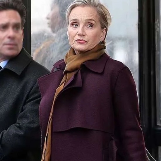 Slow Horses S03 Kristin Scott Thomas (Diana Taverner) Maroon Coat