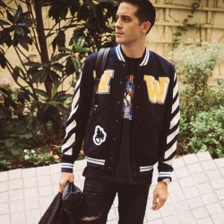 G-EAZY Black and White Varsity Jacket