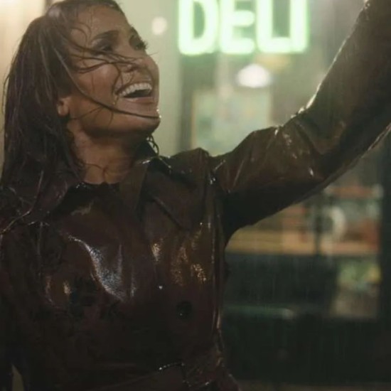 Jennifer Lopez This Is Me Now 2024 Artist Brown Leather Coat