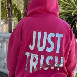 Just Trish Pink Hoodie For Women Just Trish Pink Hoodie For Women
