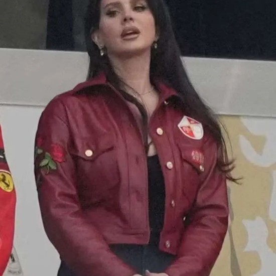 Super Bowl 2024 Lana Del Rey Leather Jacket