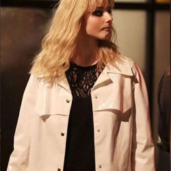 Last Night in Soho Eloise (Thomasin Mckenzie) White Leather Coat Last Night in Soho Eloise (Thomasin Mckenzie) White Leather Coat