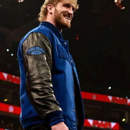 Logan Paul WWE Varsity Blue Jacket