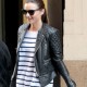 Miranda Kerr Balenciaga Quilted Leather Jacket