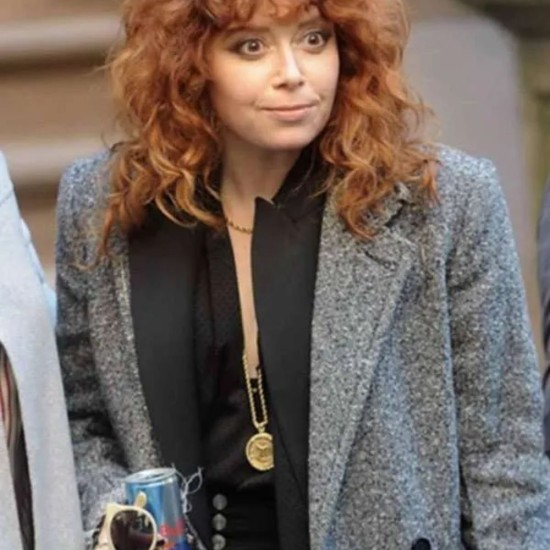 Russian Doll Natasha Lyonne (Nadia Vulvokov) Grey Wool Coat