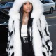 Nicki Minaj Rapper Premiere White Fur Coat