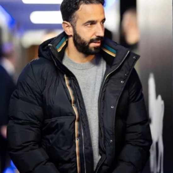 Ruben Amorim Hooded Black Jacket Ruben Amorim Hooded Black Jacket