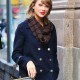 Taylor Swift Street Style Blue Wool Peacoat Taylor Swift Street Style Blue Wool Peacoat