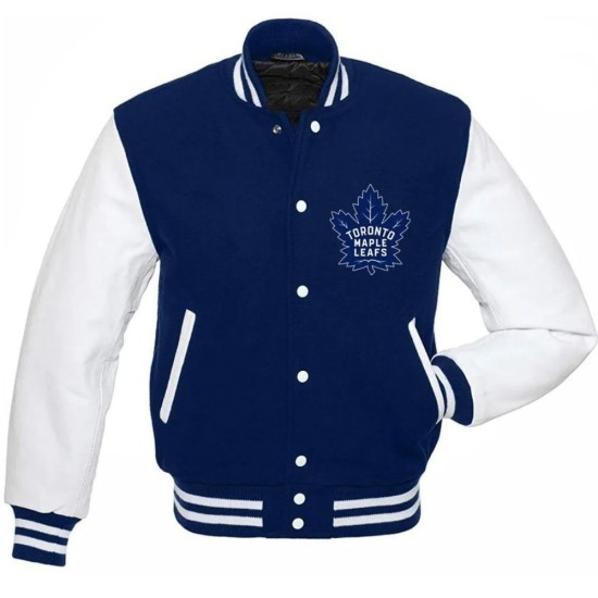 Toronto Maple Leafs NHL Varsity Blue and White Jacket