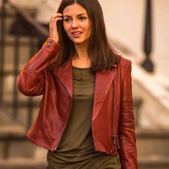 Eye Candy Lindy Sampson (Victoria Justice) Brown Jacket