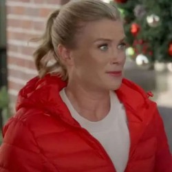 A Magical Christmas Village Alison Sweeney (Summer Ashby)  Red Puffer Jacket A Magical Christmas Village Alison Sweeney (Summer Ashby)  Red Puffer Jacket