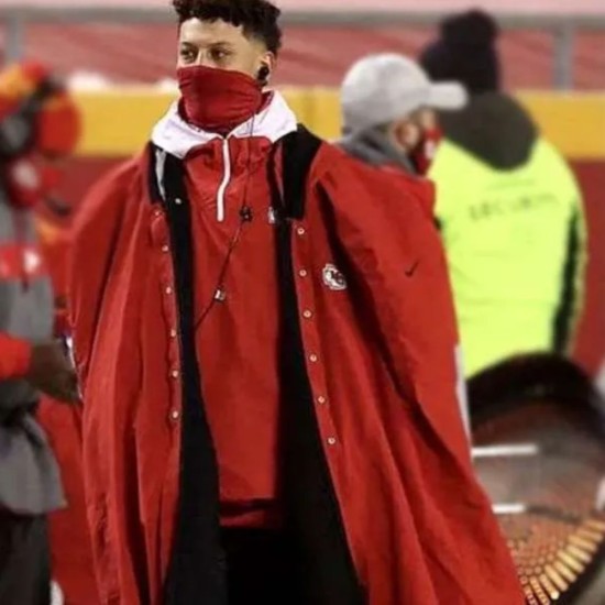 NFL Chiefs Patrick Mahomes Sideline Cape Coat NFL Chiefs Patrick Mahomes Sideline Cape Coat