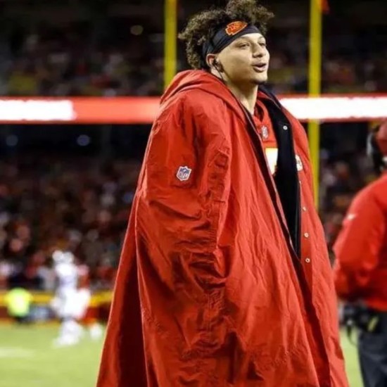 NFL Chiefs Patrick Mahomes Sideline Cape Coat NFL Chiefs Patrick Mahomes Sideline Cape Coat