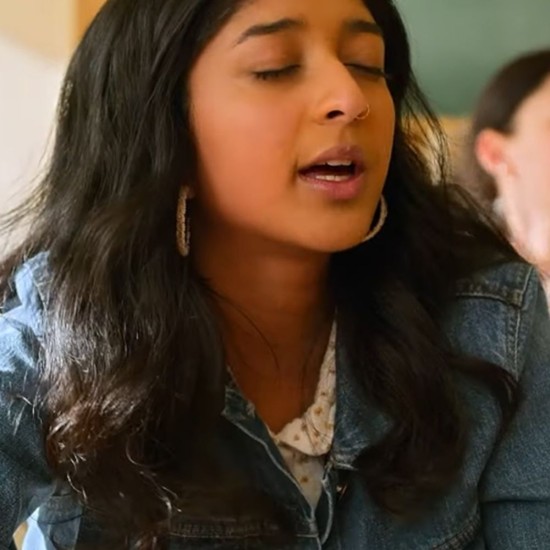 Never Have I Ever Maitreyi Ramakrishnan (Devi Vishwakumar) Blue Jacket Never Have I Ever Maitreyi Ramakrishnan (Devi Vishwakumar) Blue Jacket