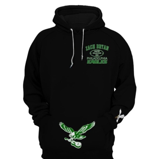 Zach Bryan Eagles Black Hoodie Zach Bryan Eagles Black Hoodie