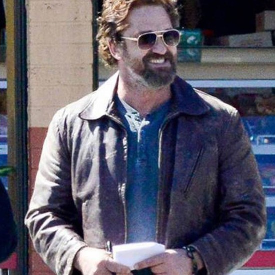 O’Brien Den of Thieves Gerard Butler Brown Leather Jacket