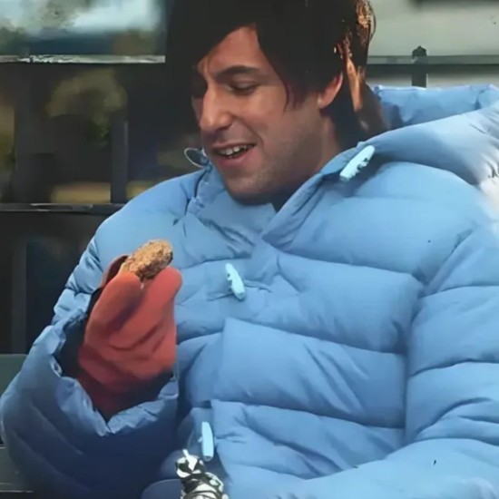 Adam Sandler Little Nicky Blue Padded Long Puffer Hooded Jacket Adam Sandler Little Nicky Blue Padded Long Puffer Hooded Jacket