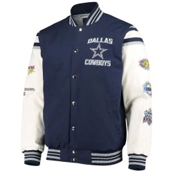 Super Bowl 5x Champions Dallas Cowboys Blue Varsity Jacket Super Bowl 5x Champions Dallas Cowboys Blue Varsity Jacket
