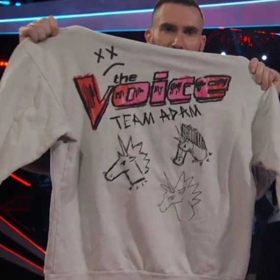 The Voice S27 Team Adam White Fleece Hoodie The Voice S27 Team Adam White Fleece Hoodie
