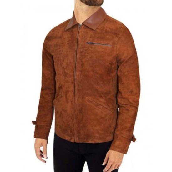 Allied Brad Pitt (Max Vatan) Brown Suede Jacket