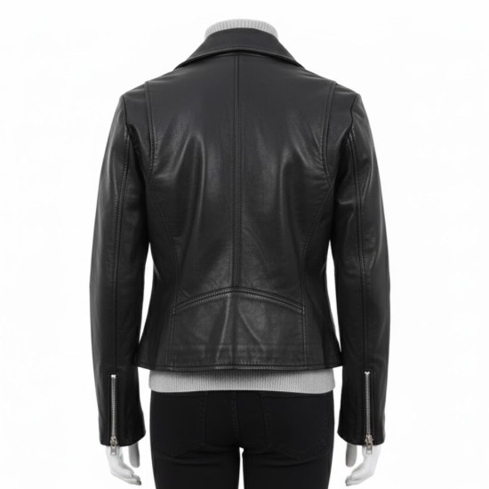 Emma Roberts Black Leather Jacket