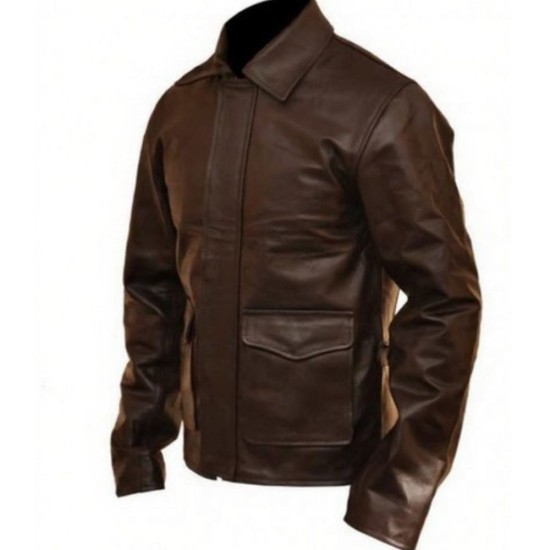 Indiana Jones Vintage Brown Leather Jacket
