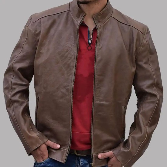 Jason Bourne (Matt Damon) Brown Leather Jacket