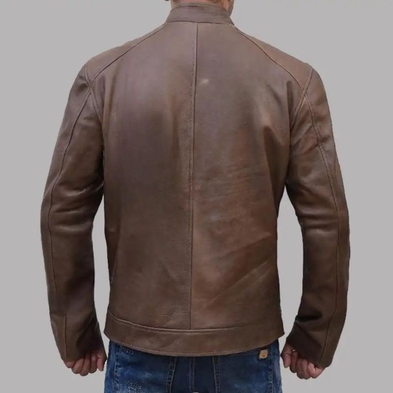 Jason Bourne (Matt Damon) Brown Leather Jacket
