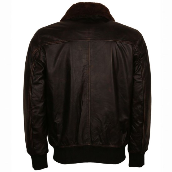 Jumanji 2 (Seaplane) Nick Jonas Brown Leather Jacket